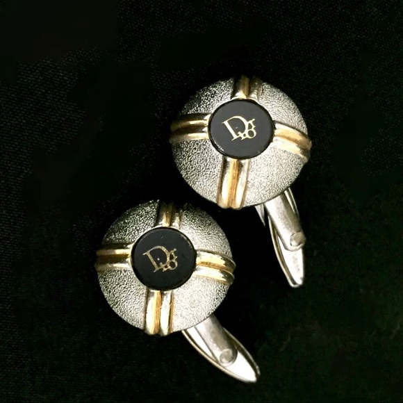 Dior Other - Authentic Christian Dior Logo Silver Tone Cuff Links